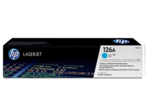 HP #126A LaserJet CP1025 Cyan Toner Cartridge (Genuine)