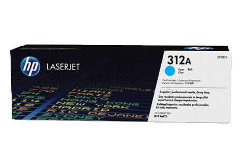 HP Laserjet Pro M476DW MFP #312A Cyan Toner Cartridge (Genuine)
