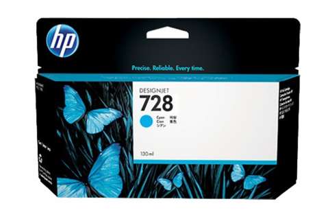 HP NO 728 Designjet T730 Cyan Ink Cartridge (Genuine)