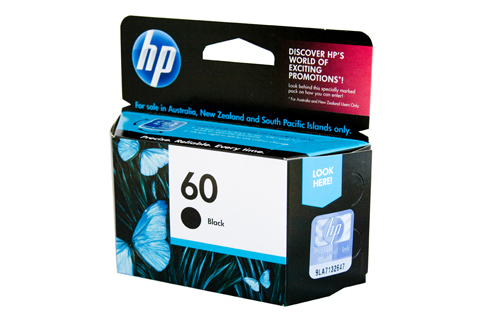 HP #60 Deskjet D2560 Black Ink  (Genuine)