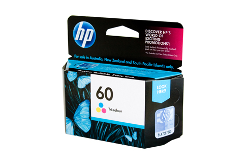 HP #60 Deskjet D2568 Tri-Colour Ink  (Genuine)