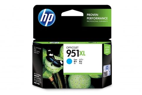 HP #951XL Officejet Pro 8600e Cyan Ink  (Genuine)