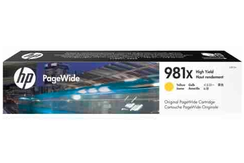 HP NO 981X PAGEWIDE COLOR 586 Yellow Ink Cartridge (Genuine)