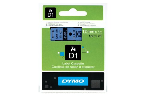 DYMO SD45016 Black on Blue 12MM X 7M Tape (Genuine)