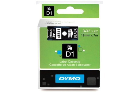 DYMO SD45811 White on Black 19MM X 7M Tape (Genuine)