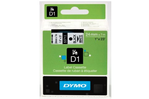 DYMO SD53713 Black on White 24MM X 7M Tape (Genuine)