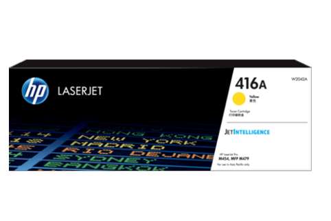 HP LaserJet Pro M454dn #416A Yellow Toner Cartridge (Genuine)