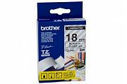 Brother PT-2430PC Laminated Black on Clear Tape - 18mm x 8m (Genuine)