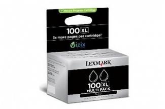 Lexmark #100XL S605 Black Ink Twin Pack  (Genuine)