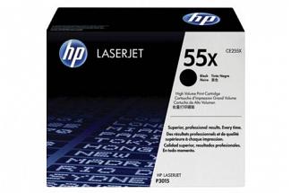 HP #55X LaserJet P3015x Black Toner Cartridge (Genuine)