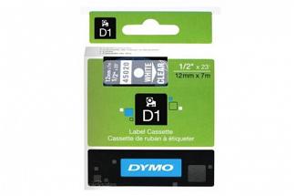 DYMO SD45020 White on Transparent 12MM X 7M Tape (Genuine)