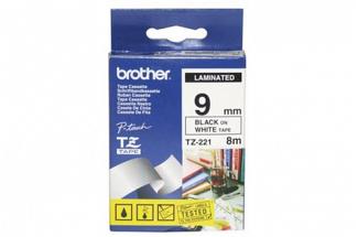 Brother PT-2100 Laminated Black on White 9mm x 8m Twin Pack (Genuine)
