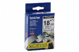 Brother PT-2420PC Flexible Black on White Tape - 18mm x 8m (Genuine)